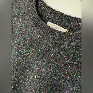 NWT LOFT multicolor sequin sweater size Large